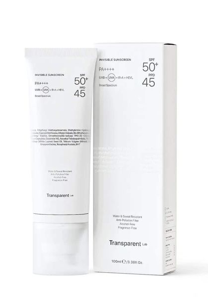 Transparent Lab Invisible Sunscreen SPF 50+ PPD 45 Легкий сонцезахисний крем 100 ml tran009 фото