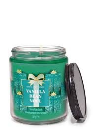 Bathandbodyworks Свічка з одним ґнотом, з ароматом VANILLA BEAN NOEL bath018 фото