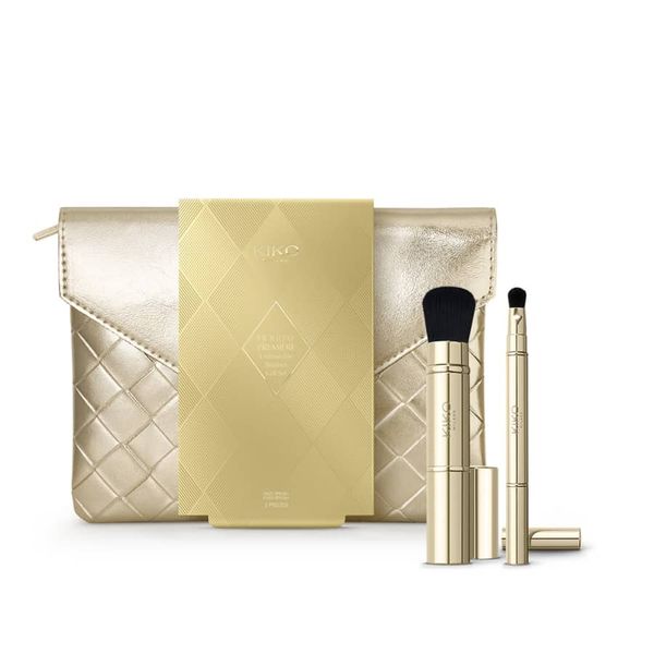 Kiko Milano Holiday Premiere Unmissable Brushes Gift Set, Набір пензлів для макіяжу в косметичці kk-121 фото