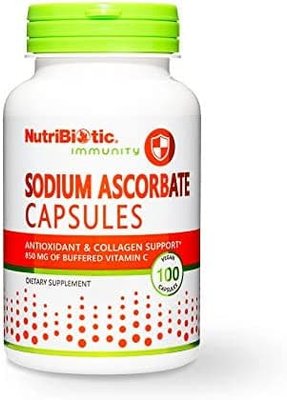 NutriBiotic Immunity Sodium ascorbate capsules, аскорбат натрію vit007 фото