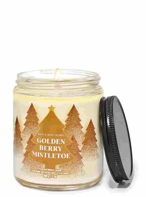 Bathandbodyworks Свічка з ароматом Golden Berry Mistletoe 198 г bath024 фото