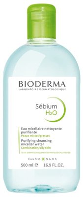 Міцелярна вода Bioderma Sebium H2O Purifying Cleansing Micellar Water 500ml apt028 фото