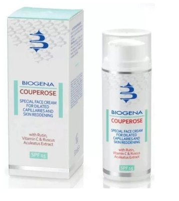 Biogena Couperose Cream SPF15, Денний крем для шкіри з почервонінням 50ml B533 фото