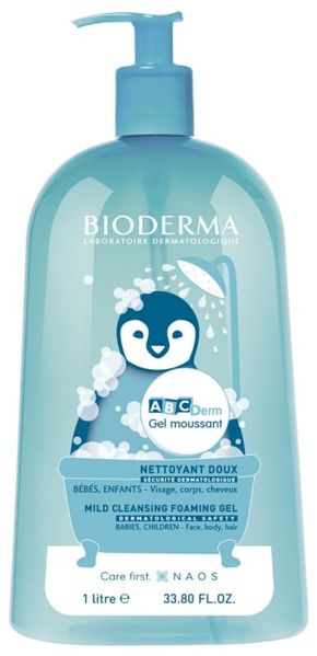 Bioderma ABCDerm Mild Cleansing Foaming Gel , Мягкий очищающий пенящийся гель 1L apt019 фото